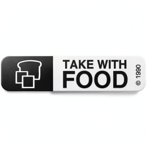 PDC Healthcare Medication Label – Take With Food – Model 10-X-0