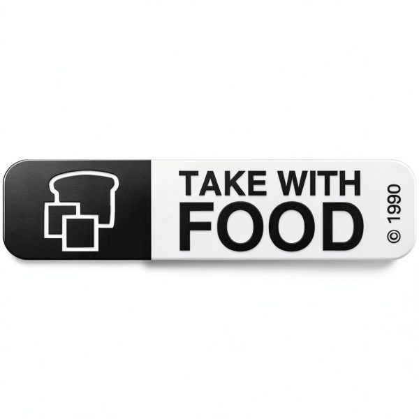 PDC Healthcare Medication Label – Take With Food – Model 10-X-0