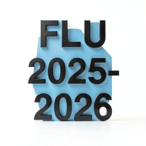 Flu Vaccination Label UAL Light Blue 0.5 x 0.25 in ULFLU2526L-0