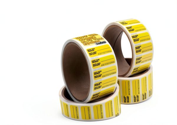 Quality IZ Yellow Medication Label Roll 1.5x0.5 High Alert Adhesive-3