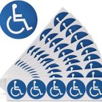 Handicap Sticker Decals Xyembu Waterproof Self Adhesive 2 Inch Labels-0