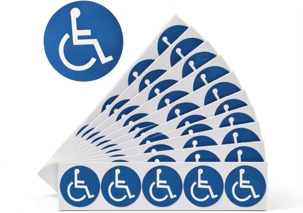 Handicap Sticker Decals Xyembu Waterproof Self Adhesive 2 Inch Labels-0