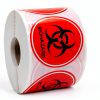 Biohazard Sticker BLSUREFYX 600pcs Round 2 Inch Paper Labels-0