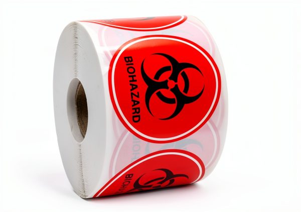 Biohazard Sticker BLSUREFYX 600pcs Round 2 Inch Paper Labels-0