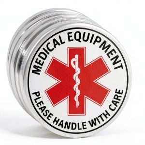 Medical Equipment Sticker Sticky Expressions Red White 6 Pack Vinyl-0