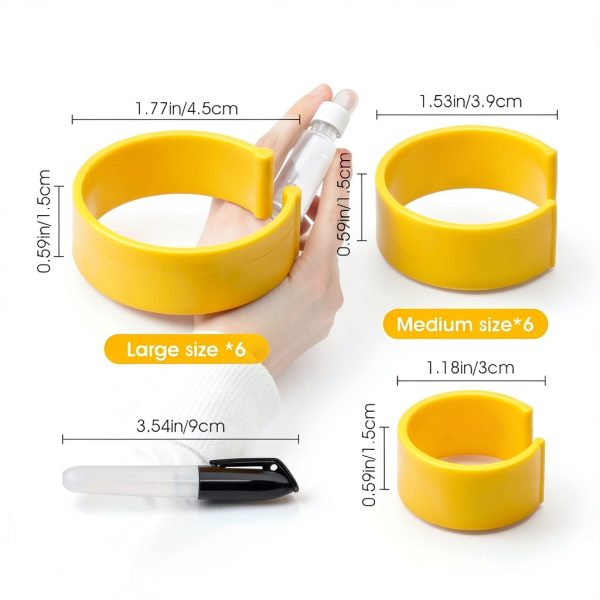 Medicine Bottle Tag Clips Zhaoyao Yellow 18 Tags & 2 Markers-1