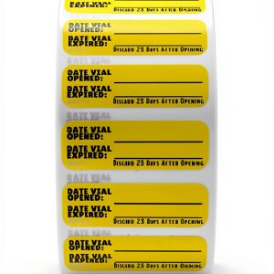 Quality IZ Yellow Medication Label Roll 1.5x0.5 High Alert Adhesive-0