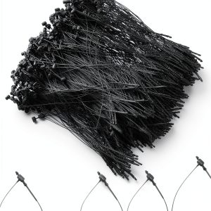 Plastic Tag Loops 5 Inch Black CABODYALS 1000 Piece Fastener-0