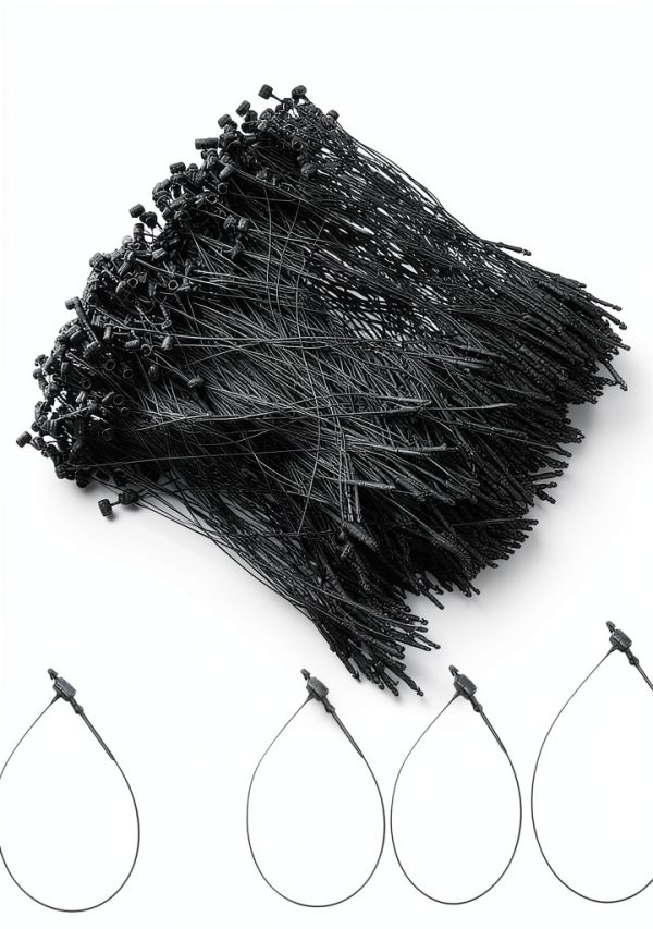 Plastic Tag Loops 5 Inch Black CABODYALS 1000 Piece Fastener-0