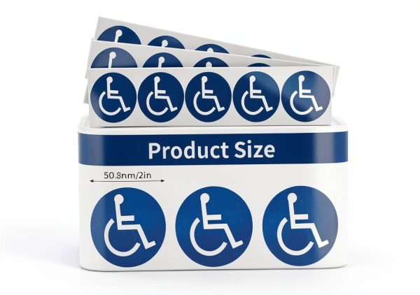 Handicap Sticker Decals Xyembu Waterproof Self Adhesive 2 Inch Labels-2
