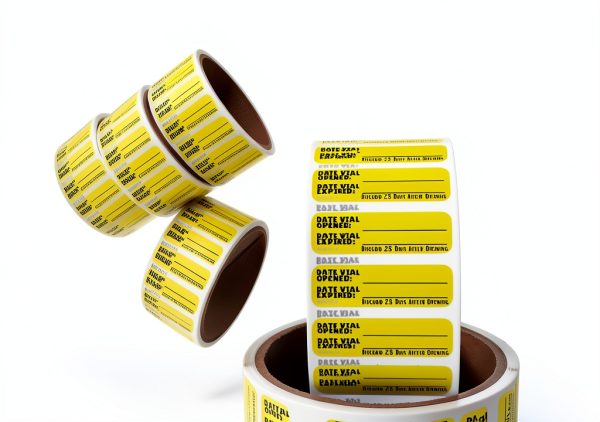 Quality IZ Yellow Medication Label Roll 1.5x0.5 High Alert Adhesive-1