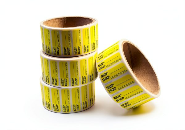 Quality IZ Yellow Medication Label Roll 1.5x0.5 High Alert Adhesive-2