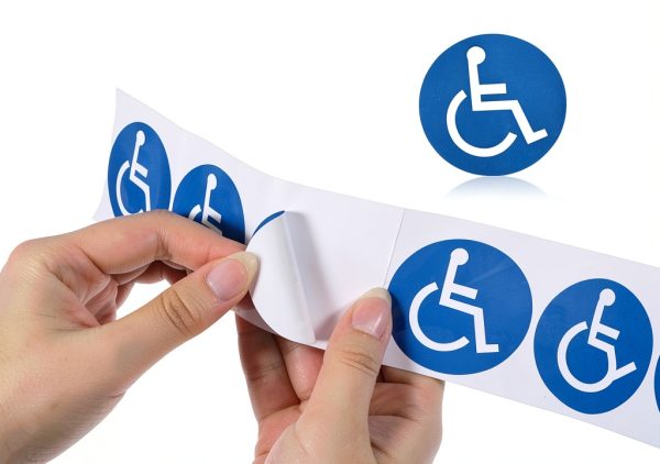 Handicap Sticker Decals Xyembu Waterproof Self Adhesive 2 Inch Labels-6