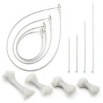 SBYURE Plastic Tag Fastener Set 4 Sizes Clear 500pcs per Size-0