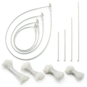 SBYURE Plastic Tag Fastener Set 4 Sizes Clear 500pcs per Size-0