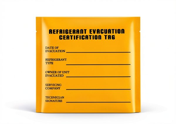 Refrigeration Evacuation Recover Tag Stickers 30 Pack CAROPT Orange-1