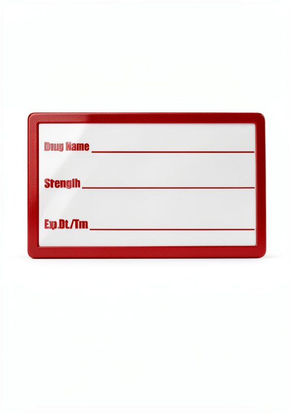 Drug Name Label Stickers 500pcs 1x2 Inch Red Paper Labels by Well Tile-5