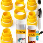 RX Clips for Pill Bottles FCAIBEAR Reusable 18-Pack Yellow ABS-0