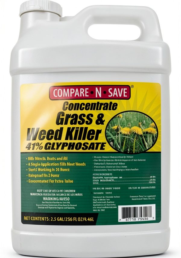 Compare-N-Save Glyphosate Concentrate Grass & Weed Killer Herbicide, 2.5-Gallon-0
